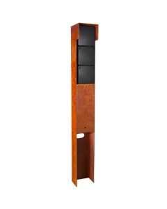 Glampère Pro+ - Tuinpaal stopcontact BE6532CR Cortenstaal